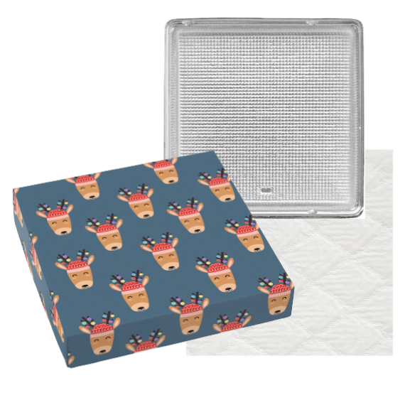 Christmas Cookie Box Kit: Reindeer (5.5") | www.sprinklebeesweet.com