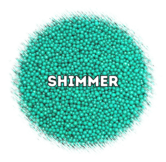 Shimmer Teal Nonpareils | www.sprinklebeesweet.com