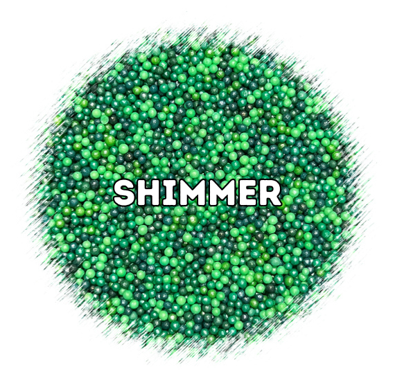 Shimmer Christmas Nonpareils Mix: Evergreen | www.sprinklebeesweet.com