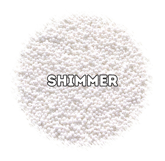 Shimmer White Nonpareils | www.sprinklebeesweet.com