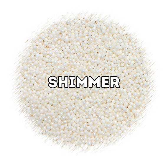 Shimmer Off White Nonpareils | www.sprinklebeesweet.com