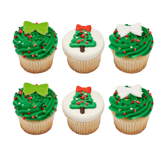 Christmas Bows Sugar Toppers Box Set | www.sprinklebeesweet.com