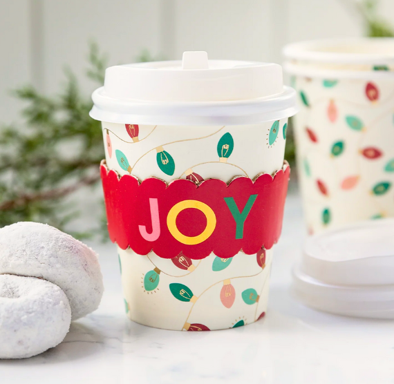 Mini Christmas Coffee Cups: Joy | www.sprinklebeesweet.com