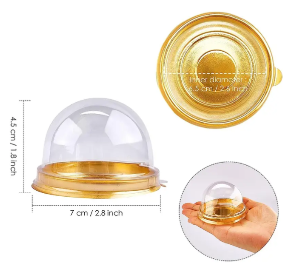 Gold Candy Box with Domed Lid | www.sprinklebeesweet.com