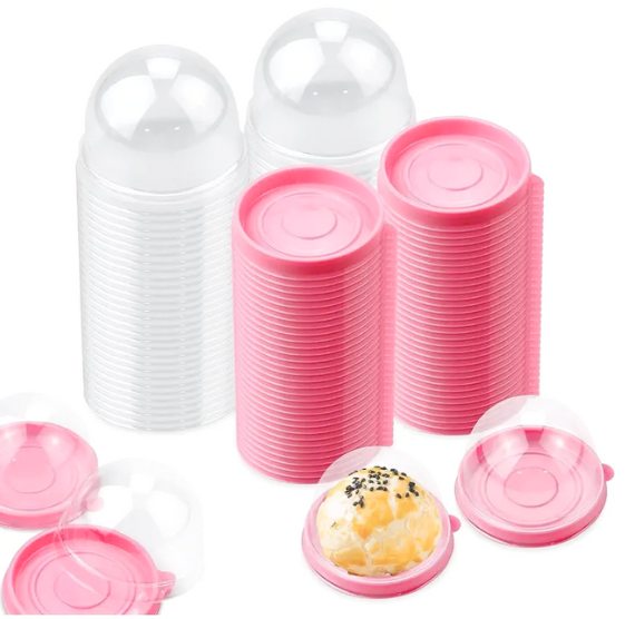 Candy Box with Clear Domed Lid: Light Pink | www.sprinklebeesweet.com