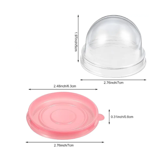Candy Box with Clear Domed Lid: Light Pink | www.sprinklebeesweet.com
