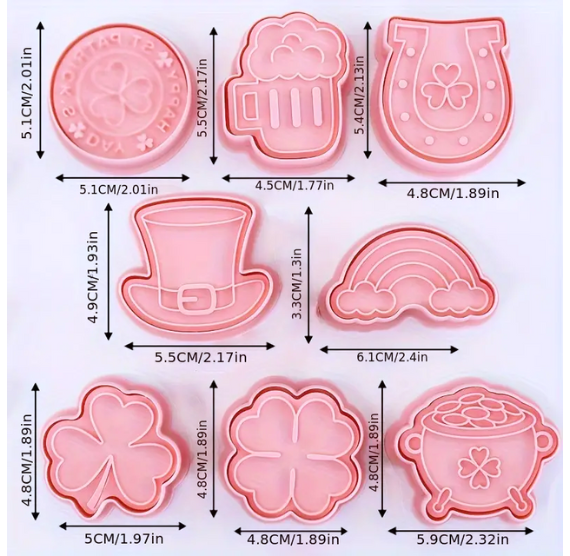 St. Patrick's Day Cookie Cutter Stampers Set | www.sprinklebeesweet.com