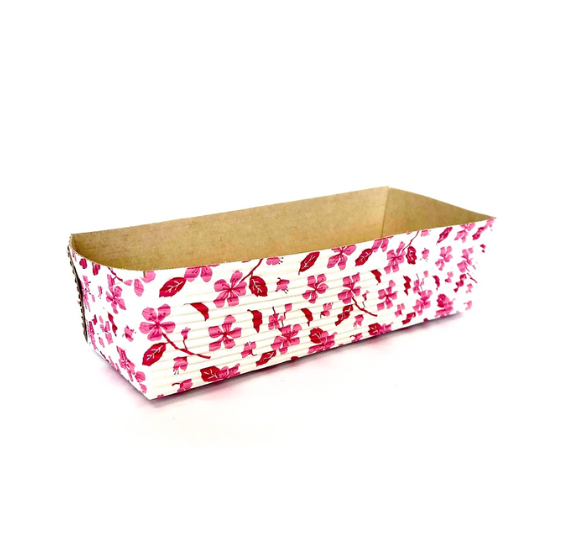 Paper Loaf Pans: Floral Pink | www.sprinklebeesweet.com