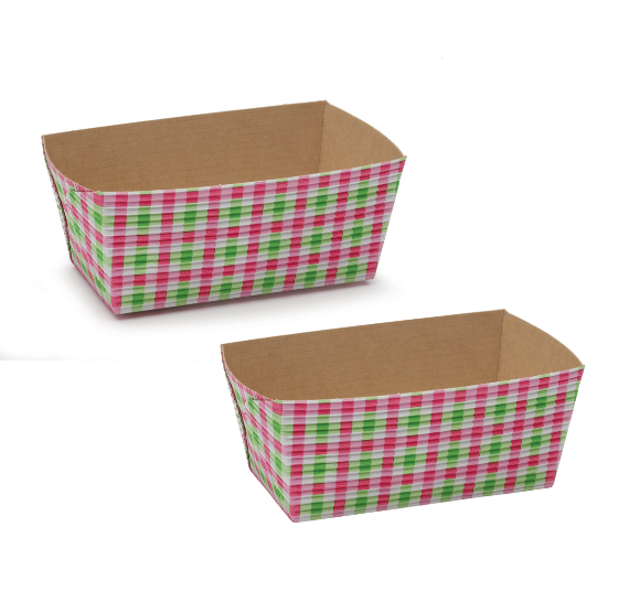 Small Loaf Pans: Lime & Pink Check | www.sprinklebeesweet.com