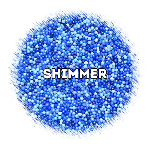 Shimmer Blue Christmas Nonpareils Mix | www.sprinklebeesweet.com
