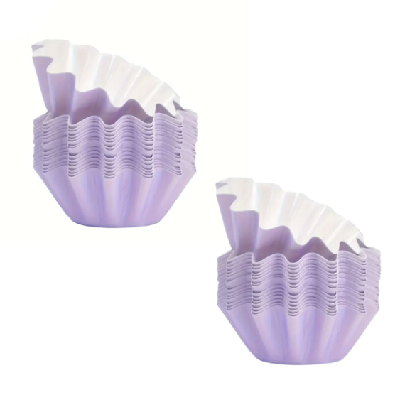 Free Standing Fluted Cupcake Cups: Light Purple | www.sprinklebeesweet.com