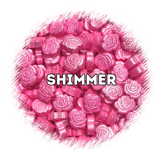 Shimmer Pink Roses Candy Sprinkles | www.sprinklebeesweet.com