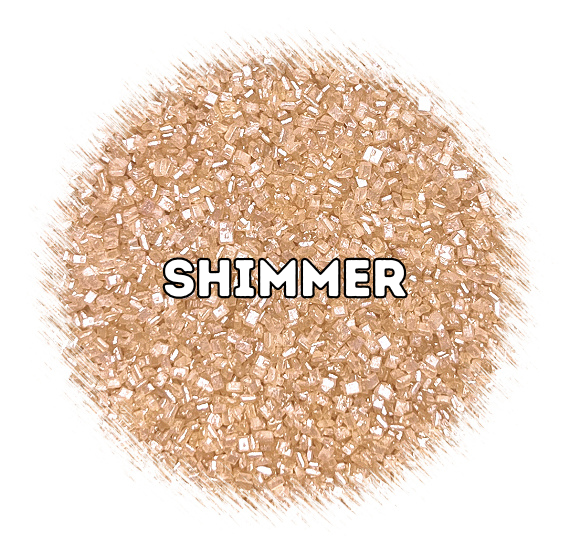 Shimmer Sparkling Sugar: Champagne Gold | www.sprinklebeesweet.com
