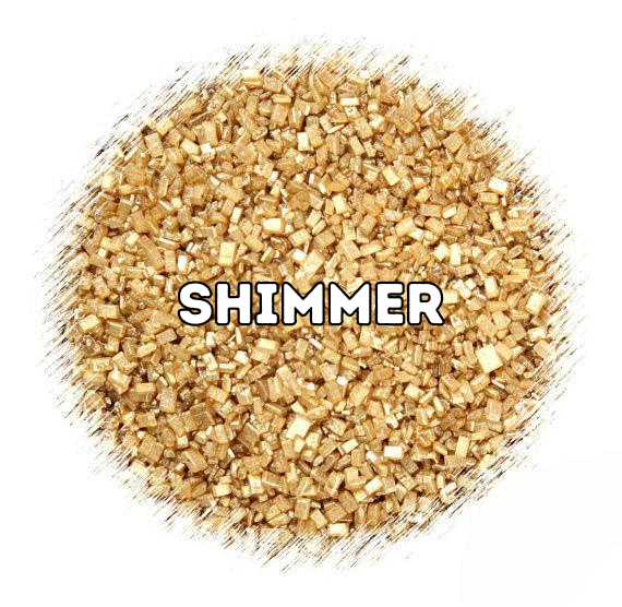 Shimmer Gold Sparkling Sugar | www.sprinklebeesweet.com