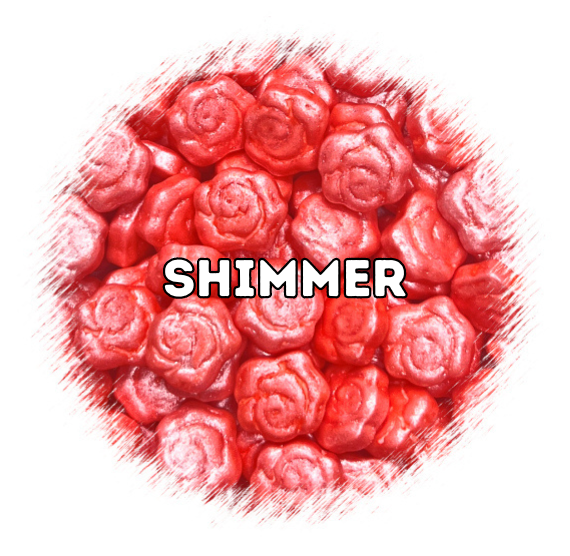Shimmer Red Rose Candy Sprinkles | www.sprinklebeesweet.com