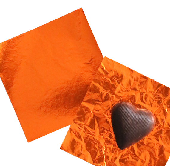 Orange Foil Candy Wrappers | www.sprinklebeesweet.com