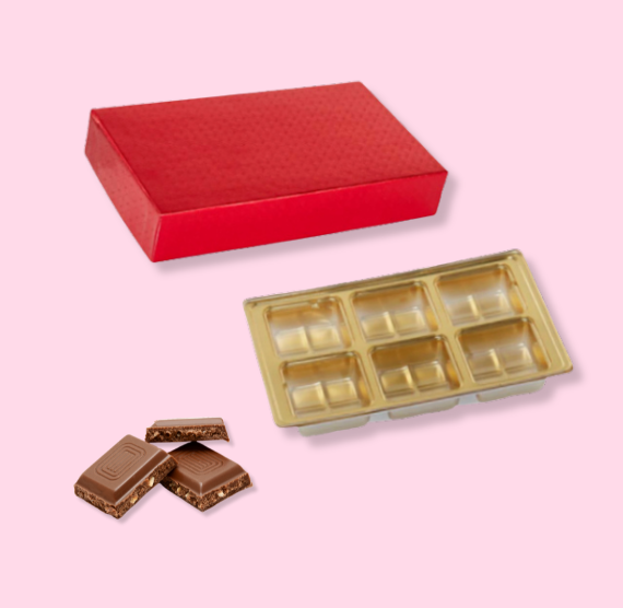 Red Candy Box Set with Inserts: 6 Piece | www.sprinklebeesweet.com