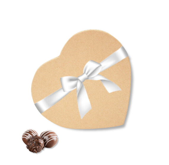 Kraft Brown Heart Shaped Candy Box Kit: 6.75" | www.sprinklebeesweet.com