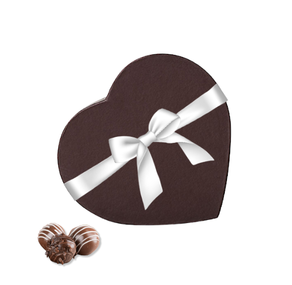 Dark Brown Heart Shaped Candy Box Kit | www.sprinklebeesweet.com