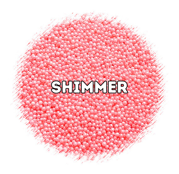 Shimmer Nonpareils: Bubblegum Pink | www.sprinklebeesweet.com
