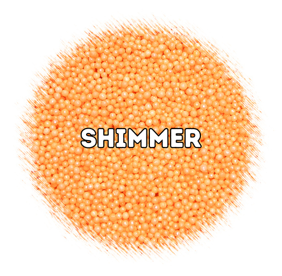 Bulk Nonpareils: Shimmer Light Peach | www.sprinklebeesweet.com