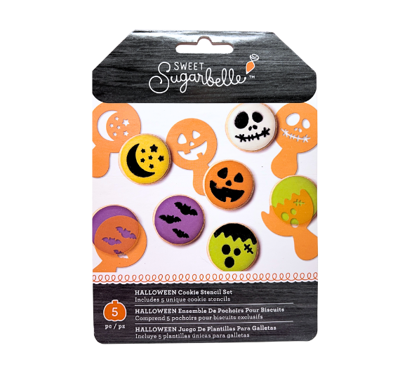 Sweet Sugarbelle Halloween Cookie Stencil Set: Round | www.sprinklebeesweet.com