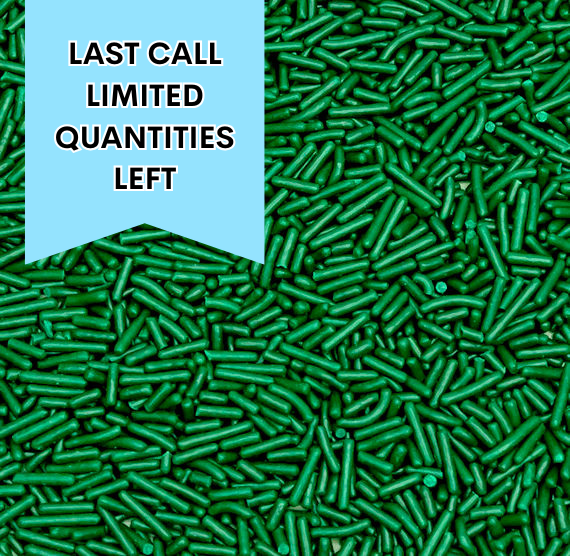 Dark Green Jimmies: 1lb Bag - LAST CALL | www.sprinklebeesweet.com