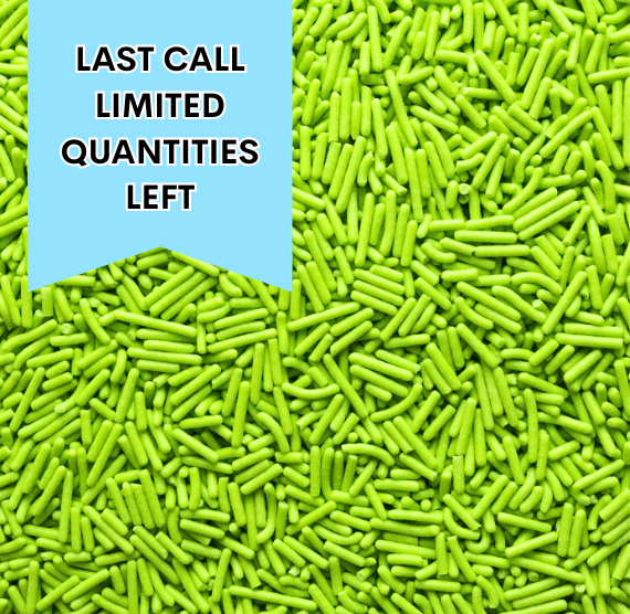 Lime Green Jimmies: 1lb Bag - LAST CALL | www.sprinklebeesweet.com