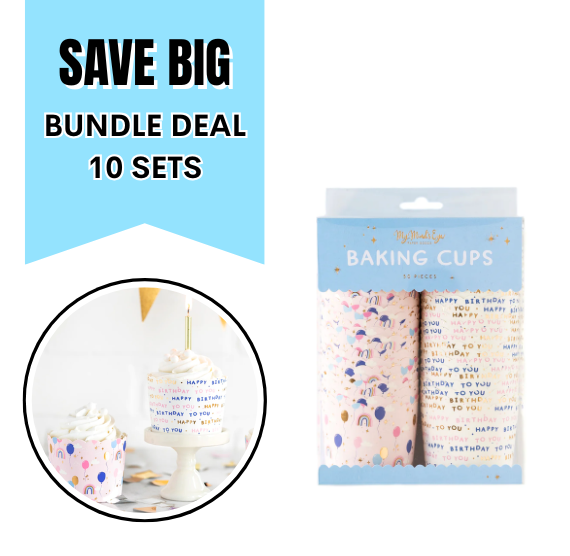 Birthday Baking Cups: Ballons: 10 PACK BUNDLE DEAL - ONLY 1 AVAILABLE | www.sprinklebeesweet.com