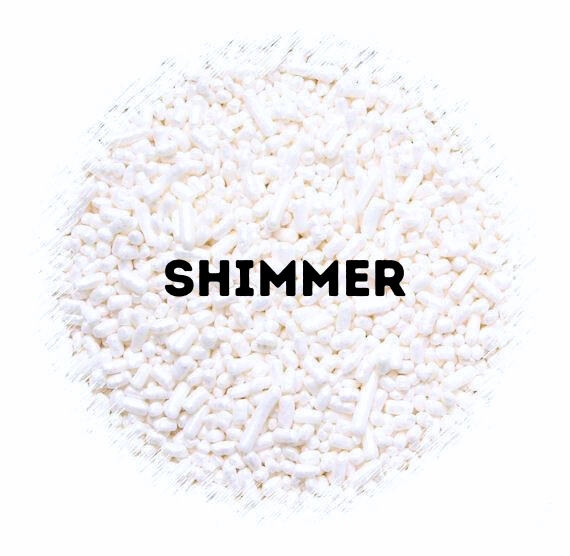 Bulk Sprinkles: Shimmer White Jimmies | www.sprinklebeesweet.com