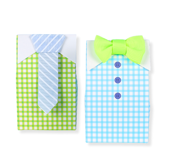 Baby Shower Favor Boxes: Boys Tie or Bow Tie | www.sprinklebeesweet.com