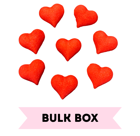 Red Heart Sugar Toppers: 1" | www.sprinklebeesweet.com