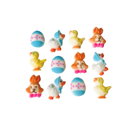 Mini Assorted Easter Sugar Toppers | www.sprinklebeesweet.com