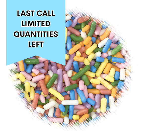 Pastel Rainbow Jimmies: All Natural - LAST BAG | www.sprinklebeesweet.com
