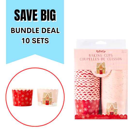 Christmas Gingerbread House Baking Cups - 10 PACK BUNDLE DEAL - ONLY 1 AVAILABLE | www.sprinklebeesweet.com