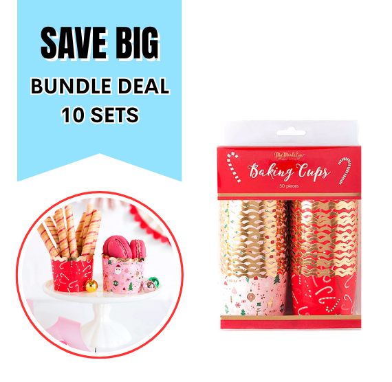 Christmas Baking Cups: Candy Canes: 10 PACK BUNDLE DEAL - ONLY 1 AVAILABLE | www.sprinklebeesweet.com
