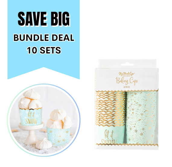 Christmas Baking Cups: Let It Snow - 10 PACK BUNDLE DEAL - ONLY 1 AVAILABLE | www.sprinklebeesweet.com