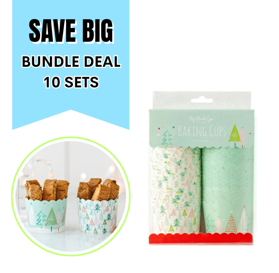 Christmas Baking Cups: Whimsical Trees - 10 PACK BUNDLE DEAL - ONLY 1 AVAILABLE | www.sprinklebeesweet.com