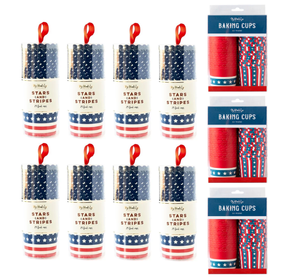 Patriotic Baking Cups: Stars & Stripes: BUNDLE DEAL - LIMITED STOCK | www.sprinklebeesweet.com