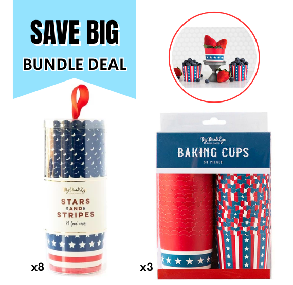 Patriotic Baking Cups: Stars & Stripes: BUNDLE DEAL - LIMITED STOCK | www.sprinklebeesweet.com