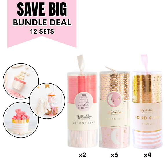 Light Pink Baby Shower Baking Cups: 12 SET BUNDLE DEAL - ONLY 1 AVAILABLE | www.sprinklebeesweet.com