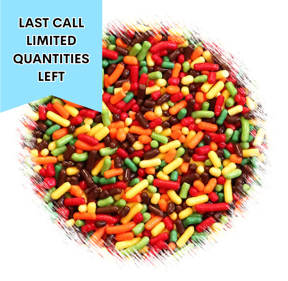 Fall Harvest Jimmies Sprinkles Mix - LAST BAG | www.sprinklebeesweet.com
