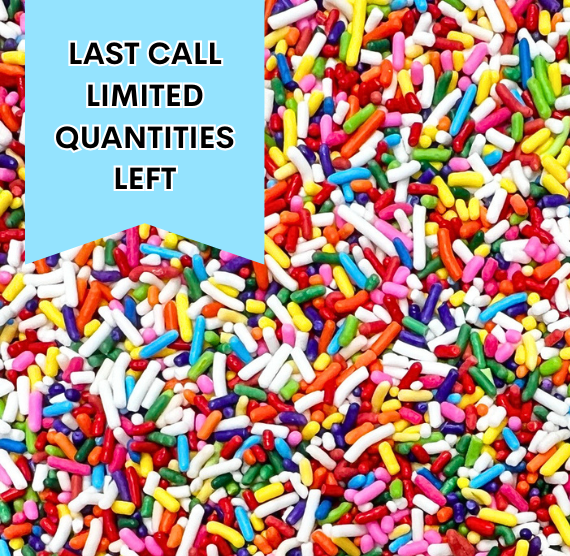 Classic Rainbow Jimmies Sprinkles - LAST CALL | www.sprinklebeesweet.com