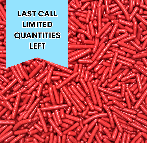 Cherry Red Jimmies: 1lb Bag or 10lb Case - LAST CALL
