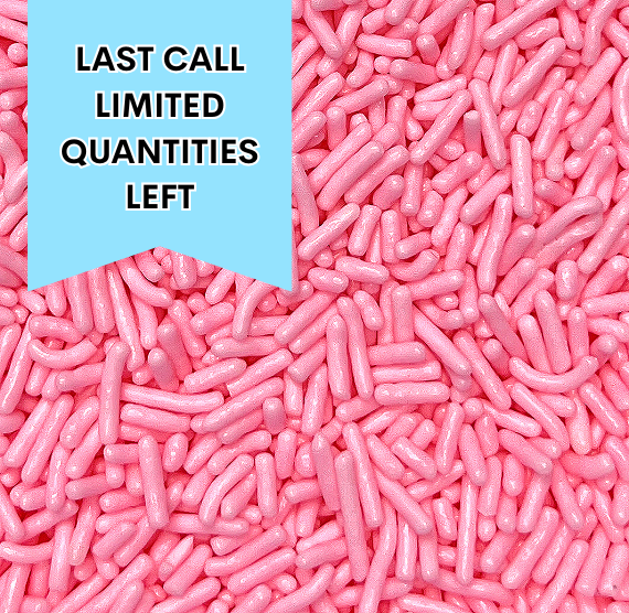 Light Pink Jimmies: 1lb Bag or 10lb Case - LAST CALL