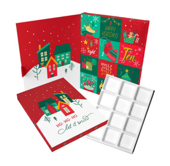 12 Day Advent Cookie Box with Tray | www.sprinklebeesweet.com