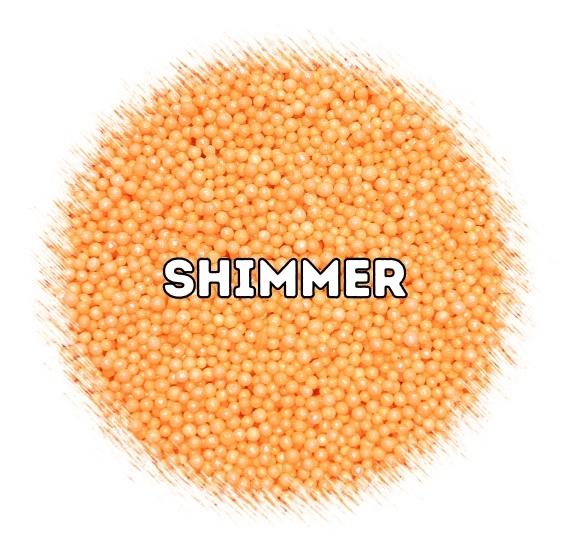 Shimmer Light Peach Nonpareils | www.sprinklebeesweet.com