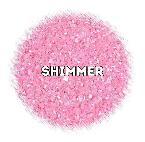 Shimmer Light Pink Sparkling Sugar | www.sprinklebeesweet.com