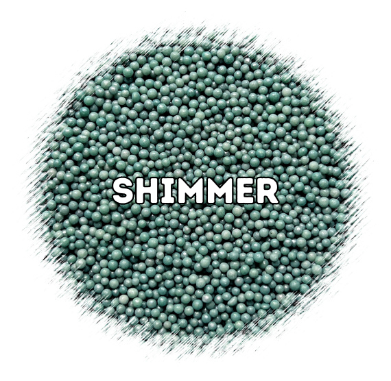 Shimmer Smoky Green Nonpareils | www.sprinklebeesweet.com