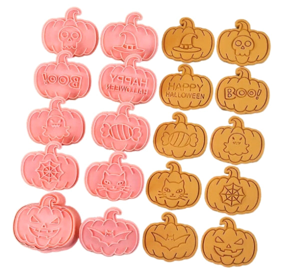 Halloween Pumpkin Cookie Cutter & Stampers Set: Assorted Designs | www.sprinklebeesweet.com